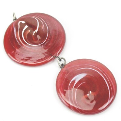 Designer Anhänger mit 2 Glasscheiben Murano? Vintage 60s 70s Retro Pendant