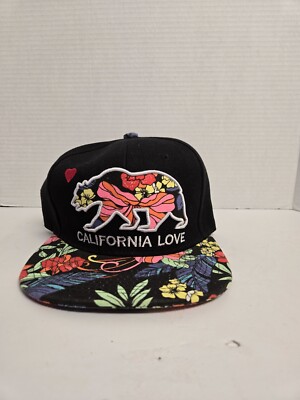 Headlines California Love Floral Hawaiian Snapback Hat cap NWOT Has Hanger 