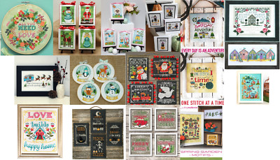 Tiny Modernist Counted Cross Stitch Patterns You Choose! Variety EASTER, WINTER