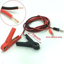 1.5m/2m/3m/5m Car Battery Clamp Alligator Clip To 4mm Banana 18Awg Copper Cables