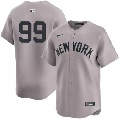 Men's #99 Aaron Judge Gray Road Limited Player All Stitched Jersey
