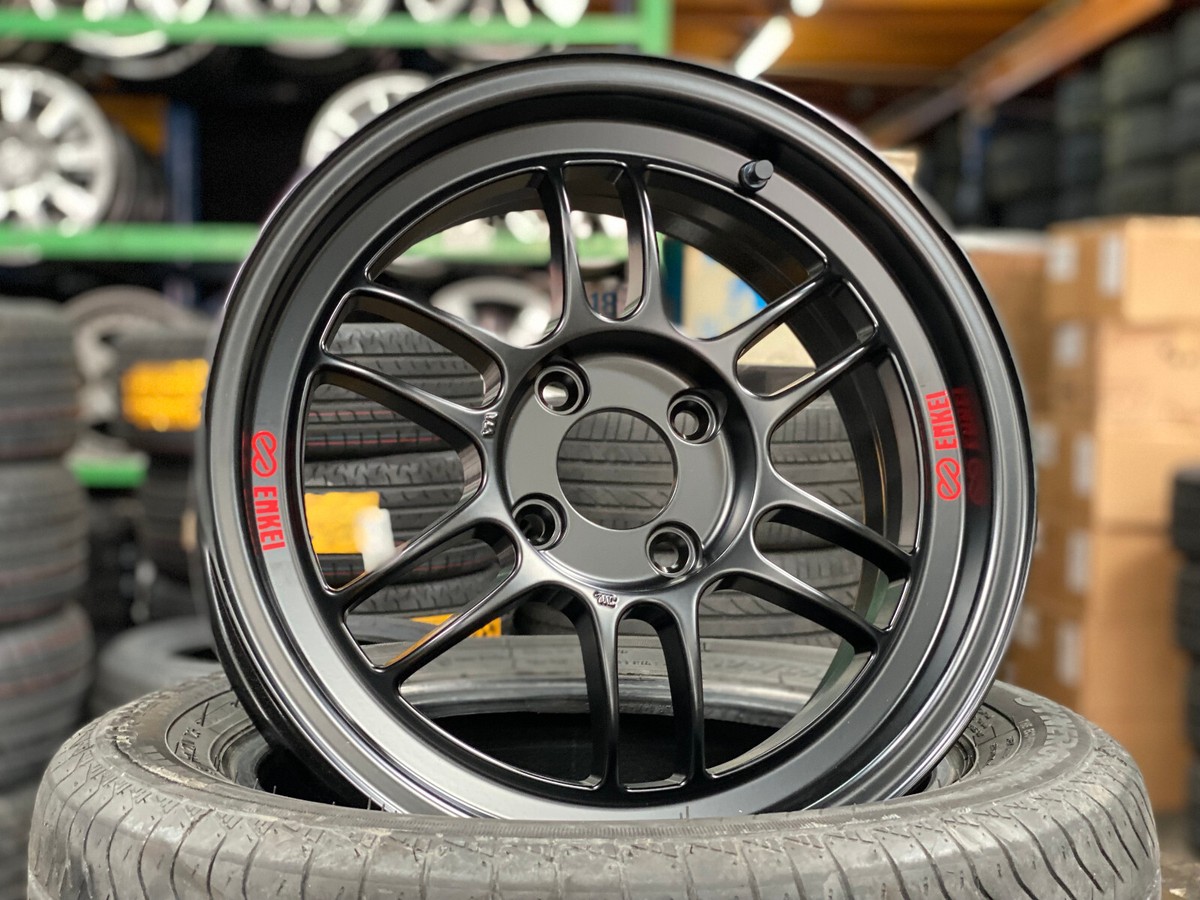 New 15x7J ENKEI RACING RPF1 JAPAN Wheel MATT BLACK 4x100