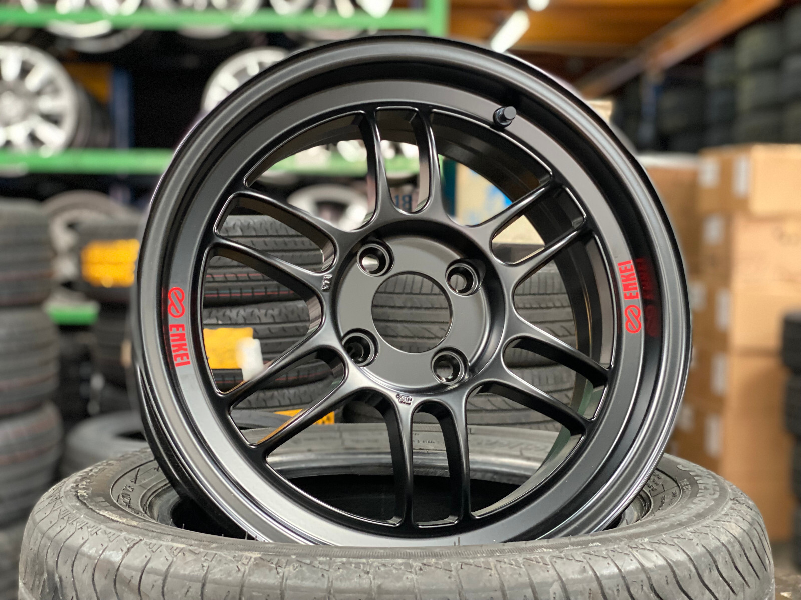New 15x7J ENKEI RACING RPF1 JAPAN Wheel MATT BLACK 4x100 (set of 4 ...