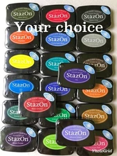 Tsukineko StazOn Solvent Based Ink Pad  - Choose Color - NEW
