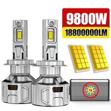 2PCS 9800W LED Headlight H7 H4 LED 9005 HB3 9006 HB4 CANBUS 6500K Bulbs 12V 24V