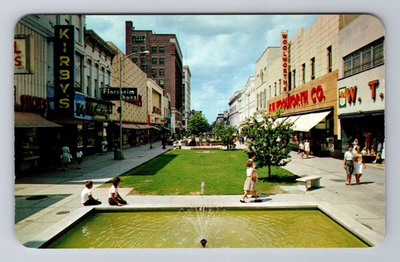 #ad Kalamazoo MI Michigan the Mall Burdick Street Mall Vintage Souvenir Postcard $0.99