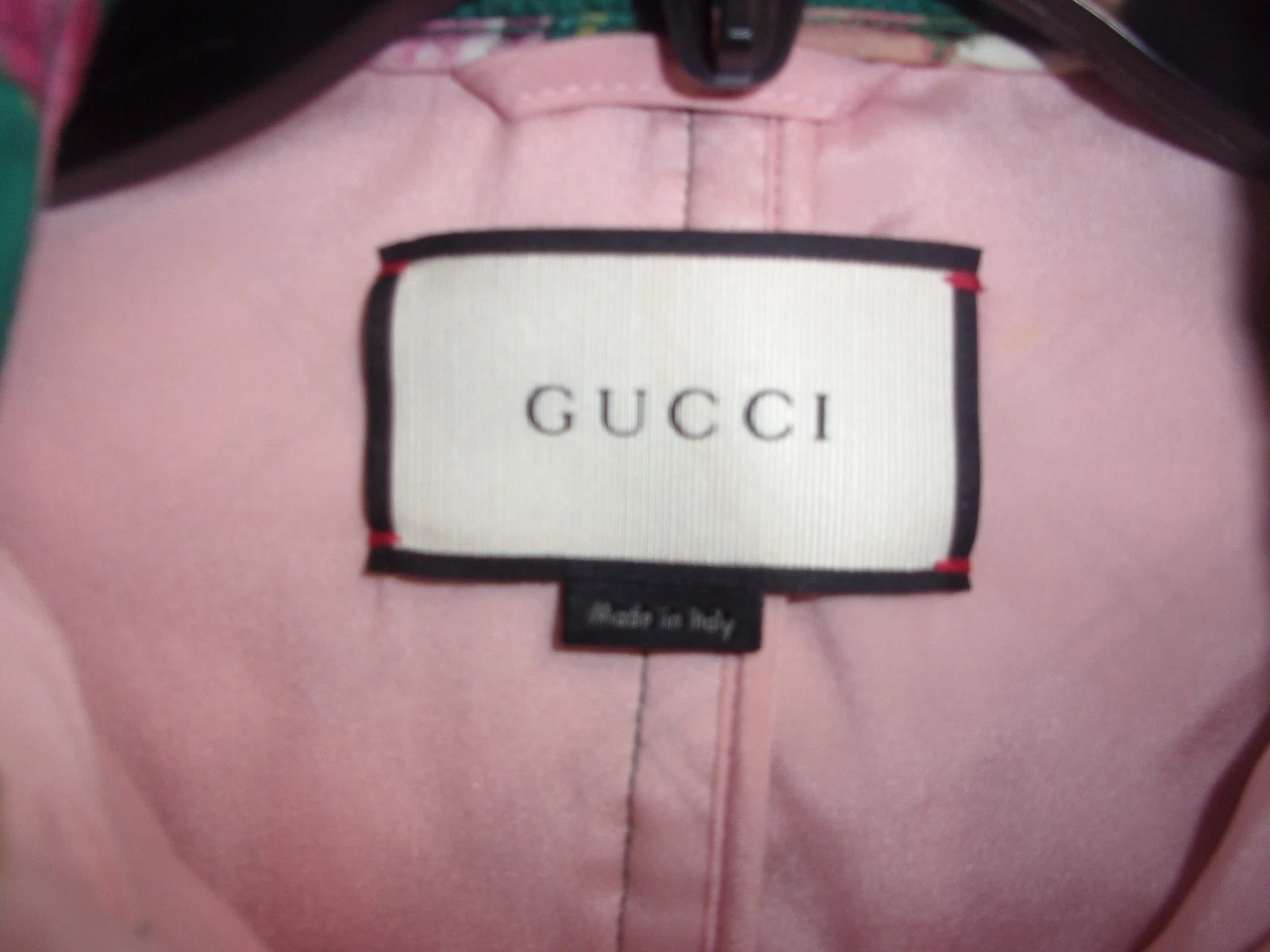 Cappotto Gucci verde stampa floreale cotone trapuntato bottoni davanti 38 M prezzo al pubblico $2800