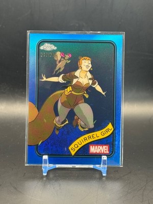 2025 Topps Chrome Marvel SQUIRREL GIRL #44 Blue Refractor (217) /299 RAW