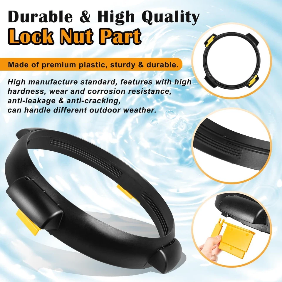 Conjunto de tuerca de bloqueo de filtro 550-7500 para cartucho Clearwater II y D.E. Filtro Foto 3 de 4