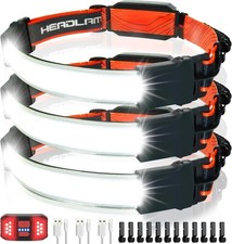 Linternas De Cabeza Recargables Lampara Frontal LED De Frente Alta Potencia 3Pcs