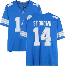 Amon-Ra St. Brown Lions Signed Nike Vapor Fuse Limited Jersey w/One Pride Insc