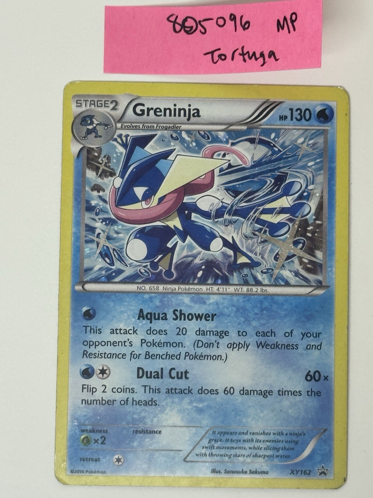 Pokemon TCG Greninja XY162 XY Black Star Promo Holo Stage 2 130HP Eng 2016