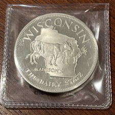 Wisconsin The Dairy State 33 grams Sterling Silver Bullion Round RARE!!! 103.68 per troy oz