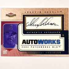 2004 Fleer Patchworks Garret Anderson auto Autoworks autograph card /145 Read
