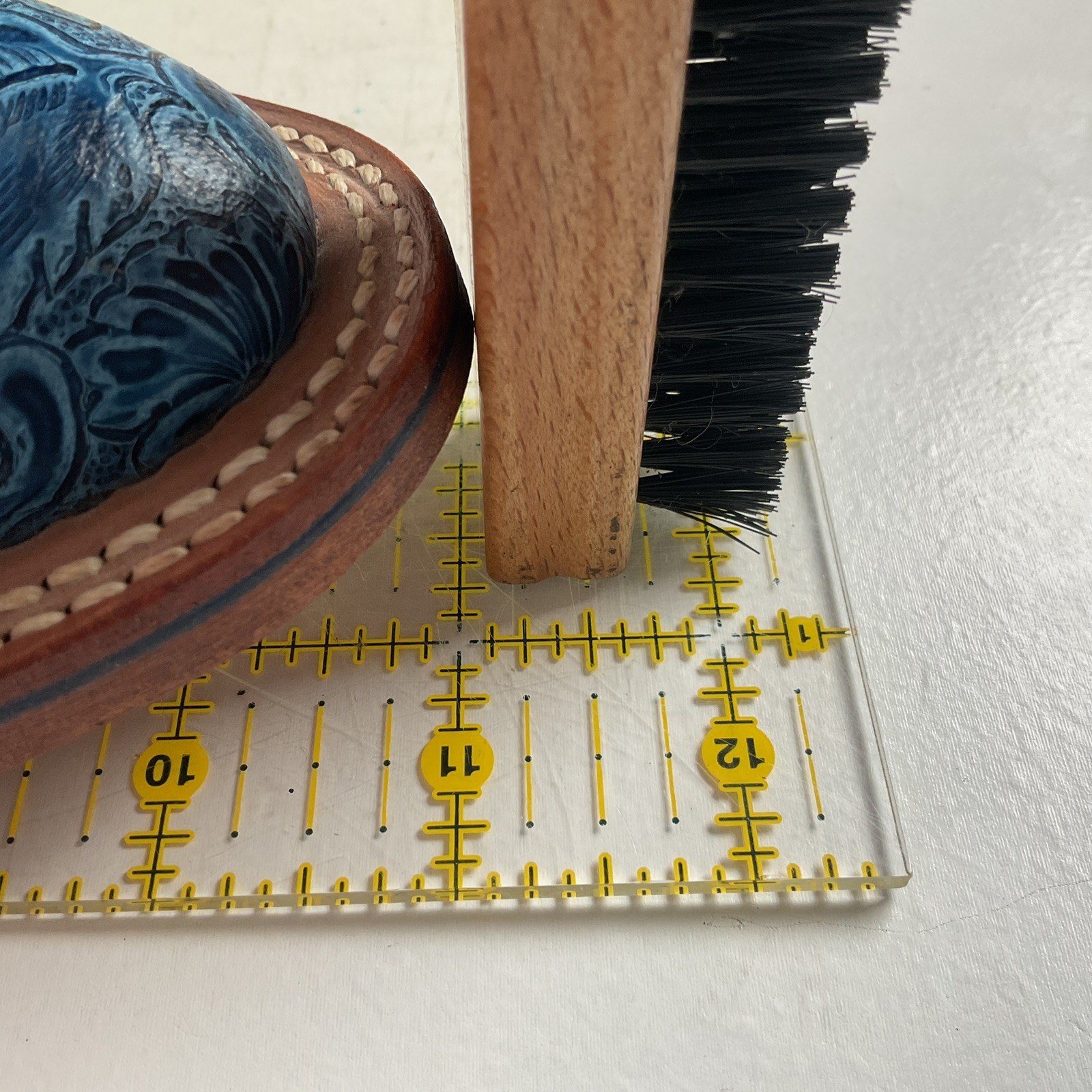 Olathe Tooled Roper Boots | Blue Vamp | Pink Top | Men’s 7 | Women’s 8 image 9