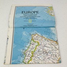 Vintage National Geographic Poster History of Europe 1983 Fold Out Map