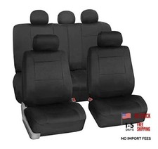 Car Seat Covers Neoprene - Universal Fit, Automotive Low Back Black Full Set