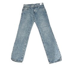 GAP Kids  90s Original Straight Jeans   Size 18   Light Wash Distressed Denim