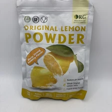 orgnisulmte Lemon Powder,Whole Lemon Juice Freeze Dried Powder Strong Lemony Fla