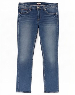 Tommy Hilfiger Damen Mid Rise Slim Jeans W29 L30 Blau Baumwolle BX08