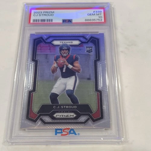 2023 Panini Prizm C.J. Stroud Rookie Base #339 PSA 10 Texans (RC)