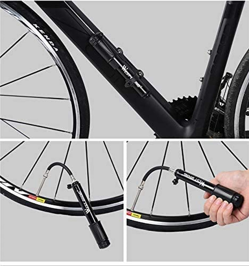 Mini Bike Pump Small Portable Bicycle Tire Pumps Presta Schrader Compatible