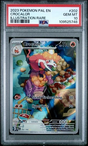 2023 POKEMON PAL EN-PALDEA EVOLVED ILLUSTRATION RARE #202 CROCALOR PSA 10