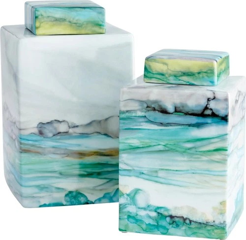 Multicolor Porcelain Amal Gamation Container for Decor - Picture 2 of 2