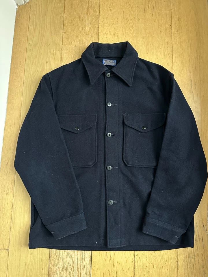 Pendleton Dark Navy Wool Vintage Jacket – Men’s – Boxy Fit – Size Large - Image 4 of 4