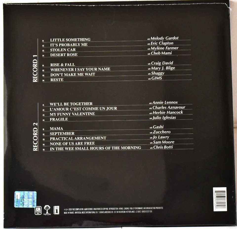 AUDIOPHILE A&M RECORDS 0060243537130 EU 2021 STING "Duets" G/F #2LP's SET LTD SS - Image 2 of 2