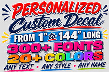 Custom Personalized Vinyl Lettering Name Decal Sticker Car Window Tumbler Flask