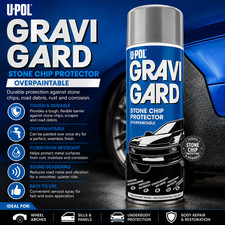 U-Pol GRAVIGARD GREY STONE CHIP PROTECTOR AEROSOL 500ml OVERPAINTABLE