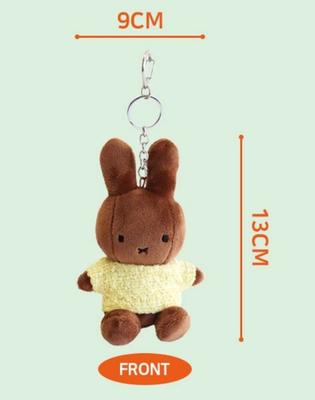 Miffy Official Doll Tweed Yellow Shirts Melanie Rabbit 13cm Key