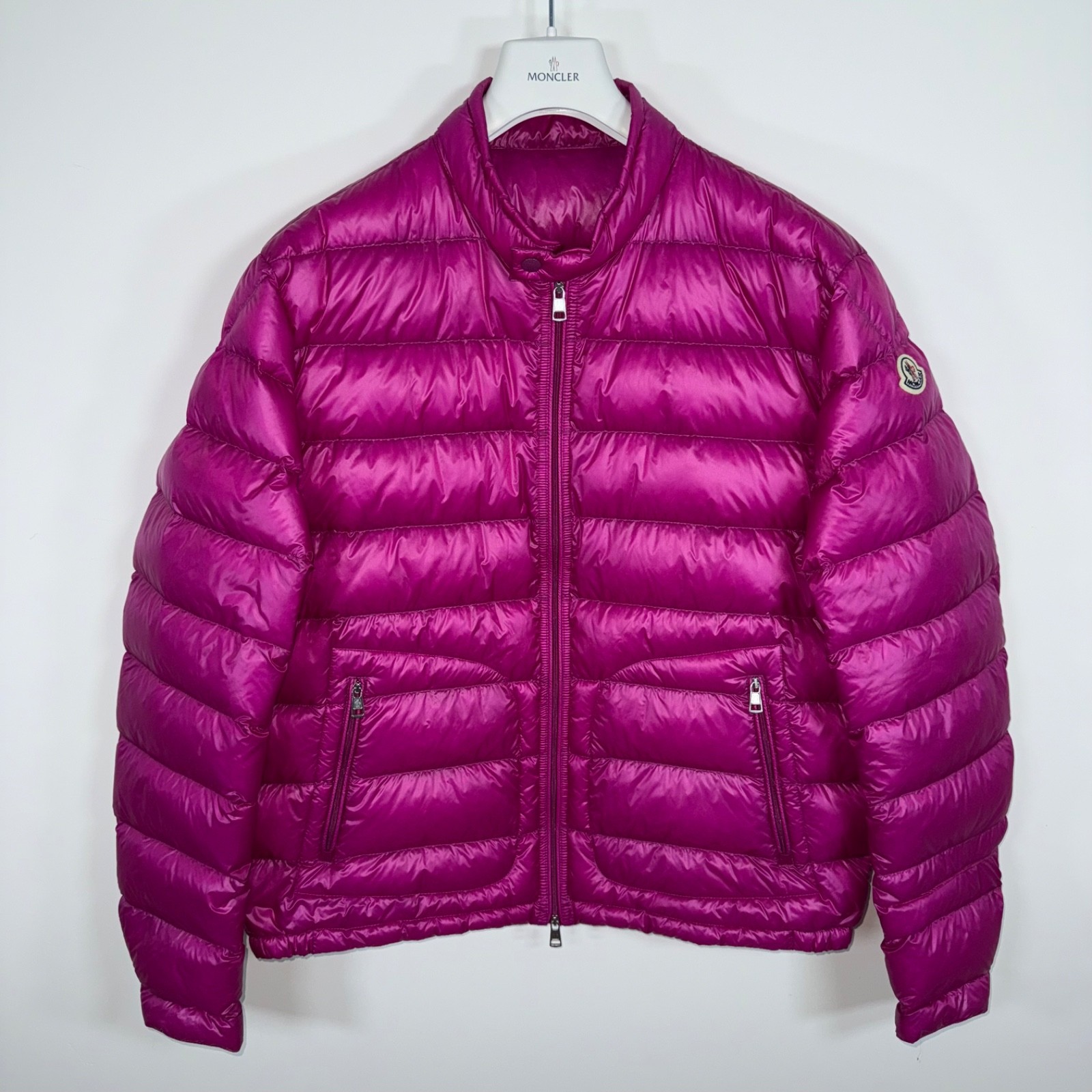 Moncler Acorus Men's Lightweight Down Puffer Jacket - Size 6 (XXL) - Pink