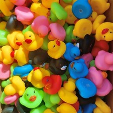 51 Pcs Multicolored Mini Multicolor Rubber Ducks Baby Bath Ducky Bathtub Pool
