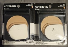 2x New Covergirl Clean Powder Foundation For Normal Skin 525 Buff Beige