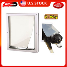 Pet Products 2-Way Locking Dog Door, Medium to X-Large Dogs, White
