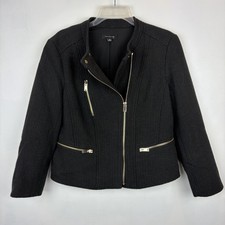 Ann Taylor Blazer Women Medium Full Zip Jacket Career Office Caspsule Minimalist