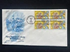 C117 New Sweden Coloney Air Mail (Blk of 4) FDC Art Craft 1988 Wilmington DE