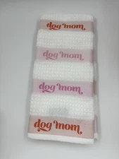 Dog Mom Kitchen Towel Set of 2 Pink NEW