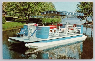 Riviera Cruiser Patona Bay Boat Service Leesburg Indiana IN Unp Chrome Postcard