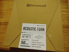 Focusound 50 Pack Acoustic Foam Panels,High Density,Fire Retardant,Unopened Box