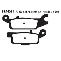 Bremsbelag EBC FA445TT Hinten Links FüR Yamaha YFM 550 Fwad Fgpb Grizzly EPS 201