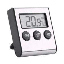 Freezer Thermometer with Alarm, Digital LCD Refrigerator Thermometer Alarm wi...