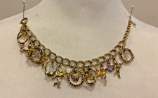 KIRKS FOLLY Secrets of the Seven Angels Bracelet Gold Tone  Rhinestone