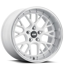 19x8.5 Esr Wheels Cs11 Gloss White Jdm Style Rims 4pcs A1