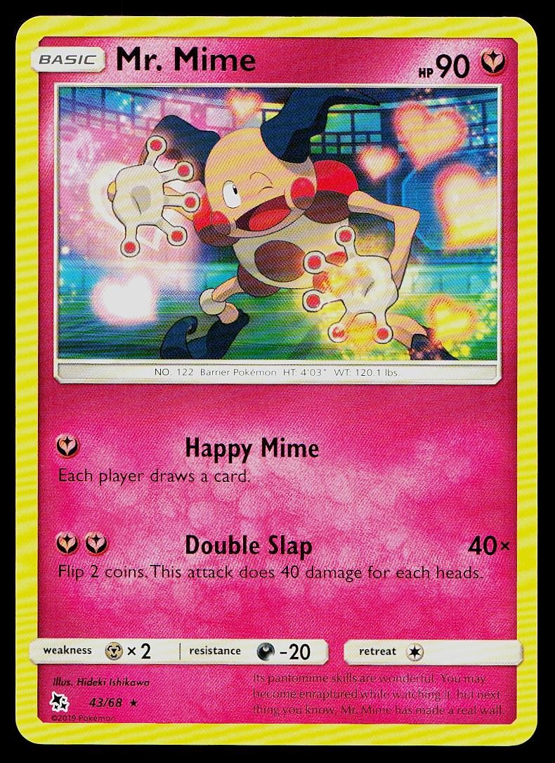 Pokemon Card Hidden Fates Mr. Mime 43/68 Rare