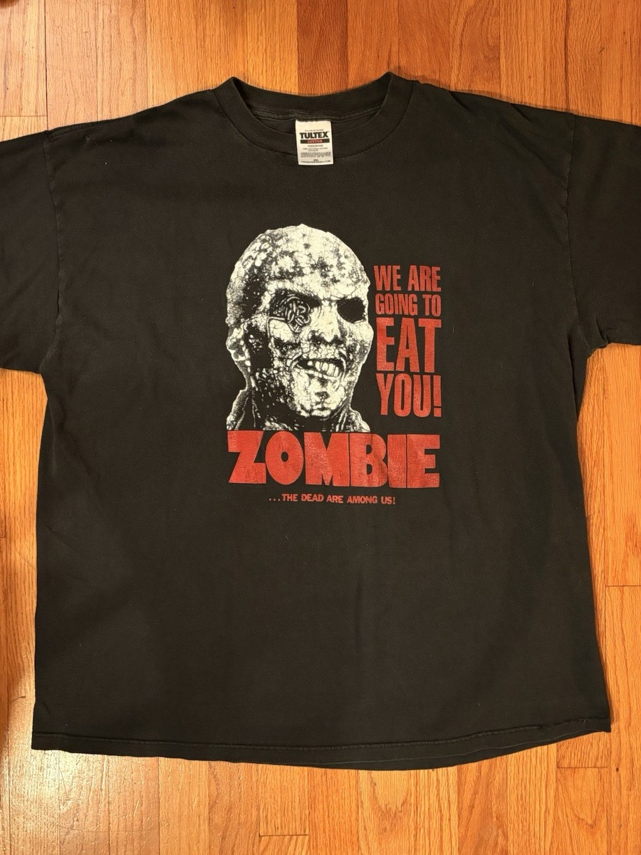 Rotten Cotton ZOMBIE 2X Shirt! LUCIO FULCI. BLACKEST HEART MEDIA