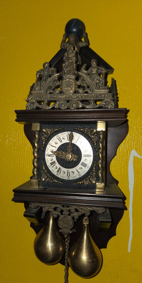 Antique Vintage Zaanse Zaandam Dutch Wall Clock Franz Hermle Movement ...