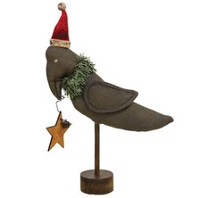 Primitive Country Christmas Crow Shelf Sitter